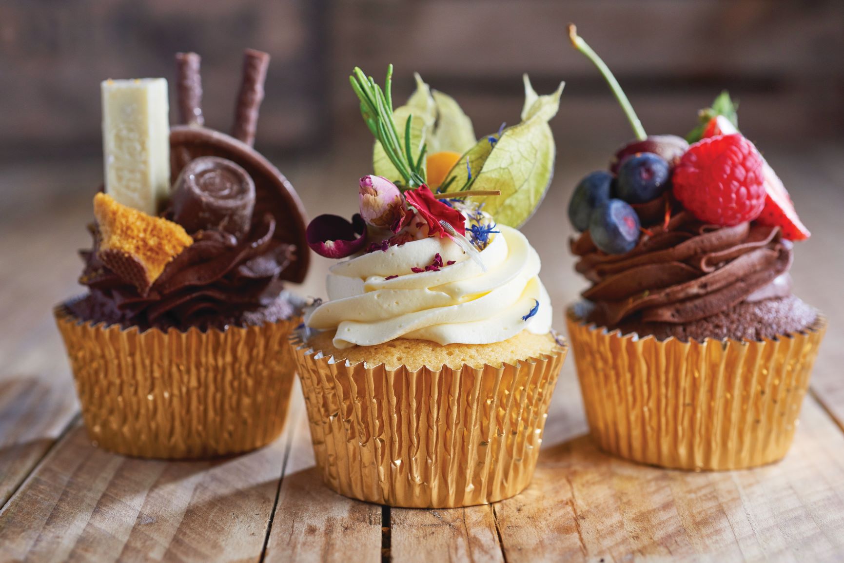Cupcake trio